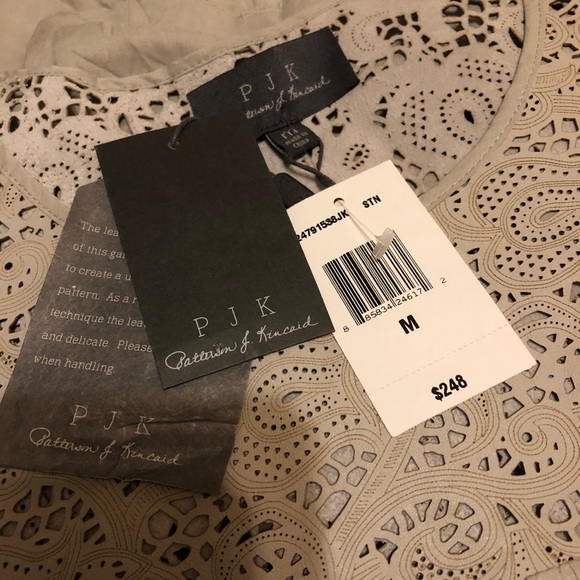 NEW PJK PATTERSON J Kincaid Leather & Rayon Sleeveless Size M - Picture 5 of 5